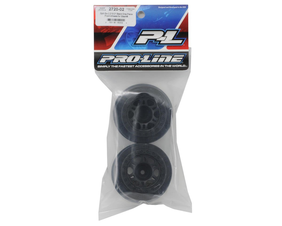 Pro-Line 2720-02 Split Six Front Bead-Lock Wheels (2): Traxxas 1/10 Slash 2wd