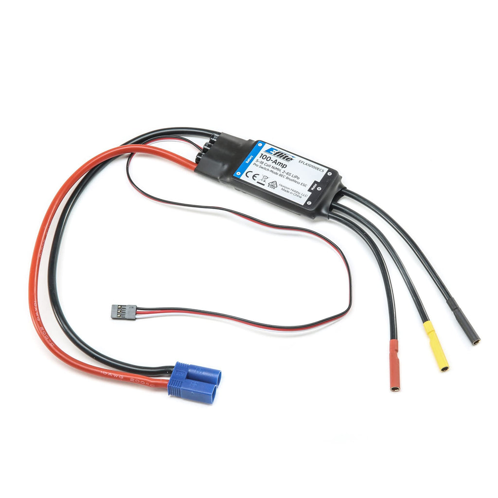 E-Flite EFLA10100EC5 ESC: 100-Amp Pro Switch-Mode 5A BEC Brushless ESC