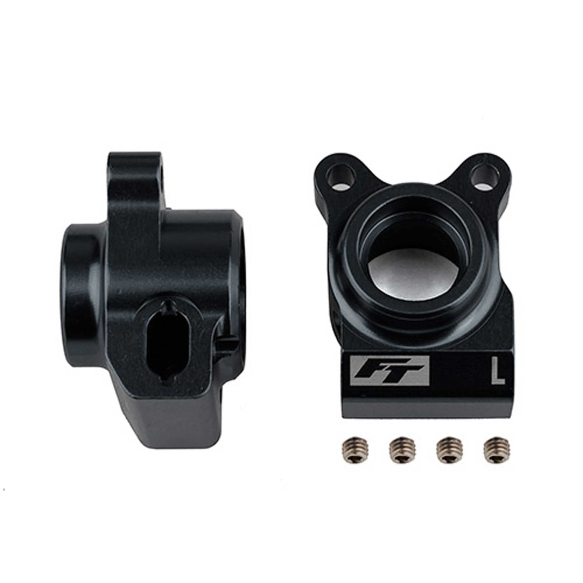 Team Associated 91878 RC10B6.2 FT Rear Hubs, black aluminum