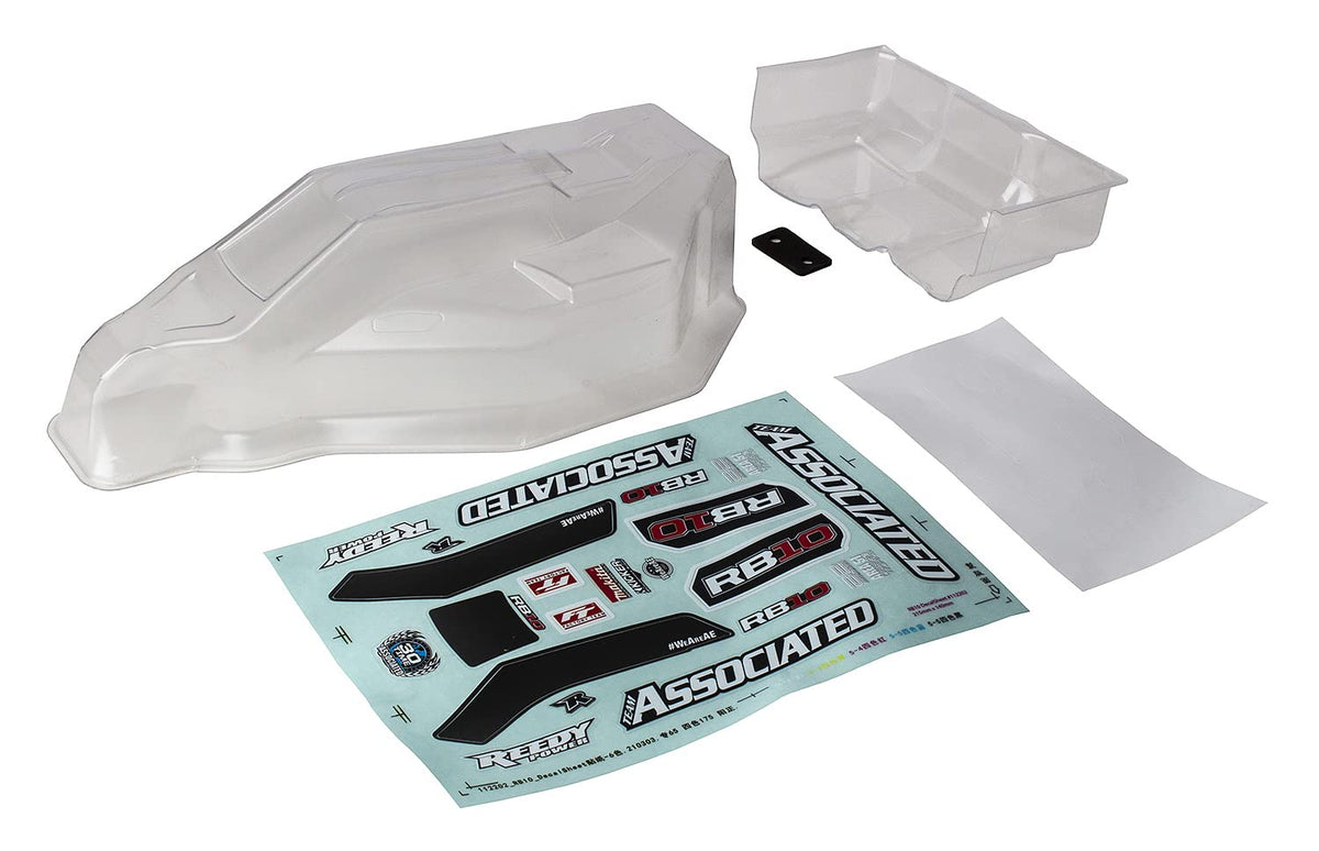 Team Associated 72015 RB10 RTR Body and Wing, Clear