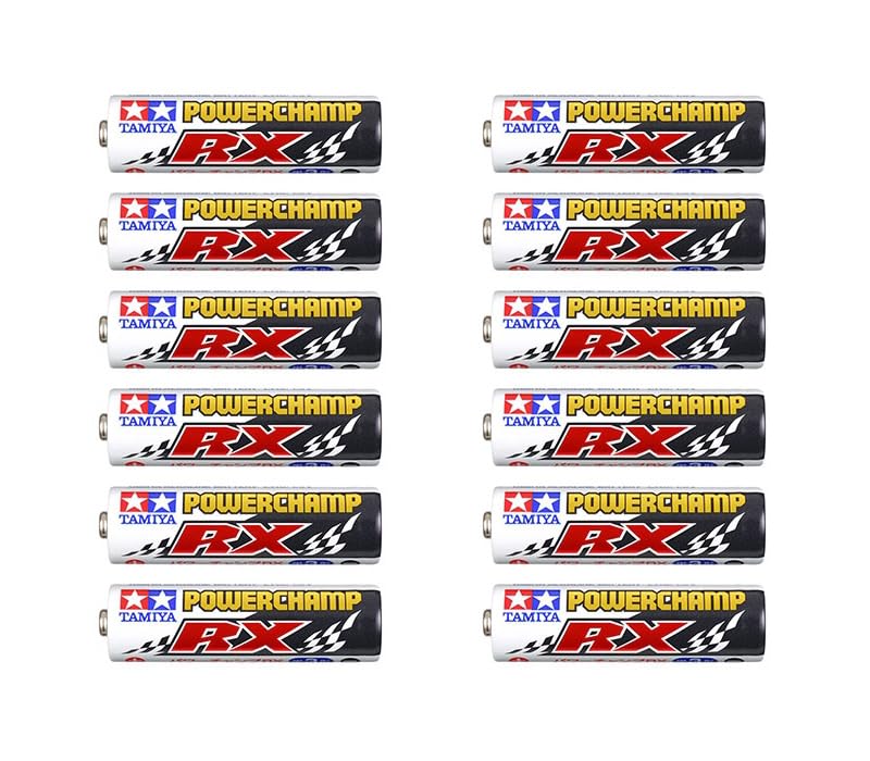 Tamiya 55120 Powerchamp RX AA Alkaline Batteries (12 Pack)