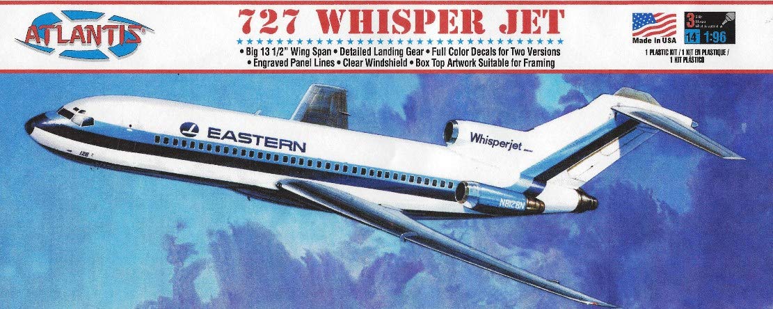 Atlantis A351 Boeing 727 Whisper Jet Plastic Model Kit 1/96