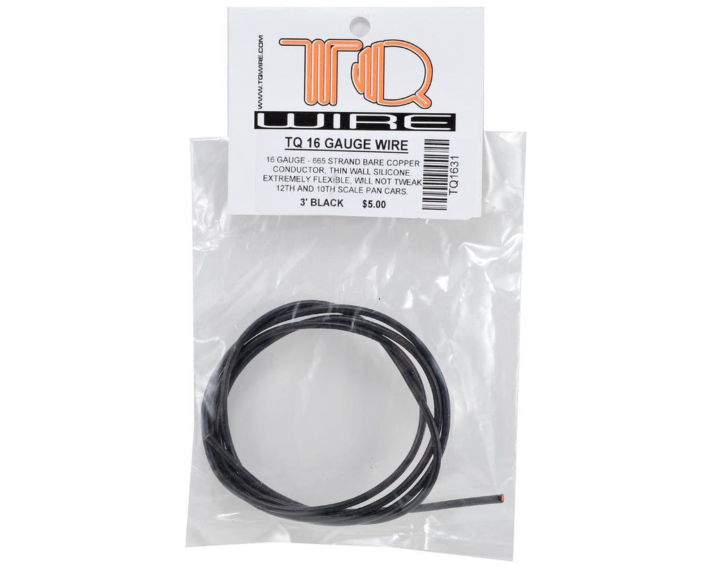 TQ Wire 1631 16 Gauge Super Flexible Wire- Black 3'
