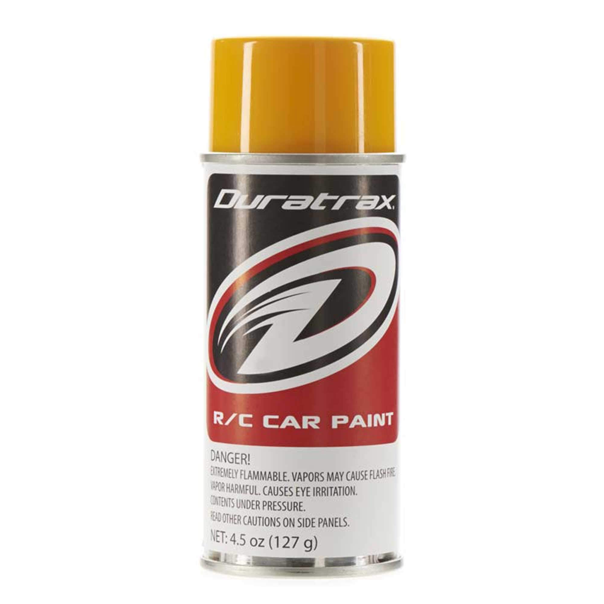 DuraTrax PC285 Polycarb RC Spray Paint, Bright Yellow 4.5 oz