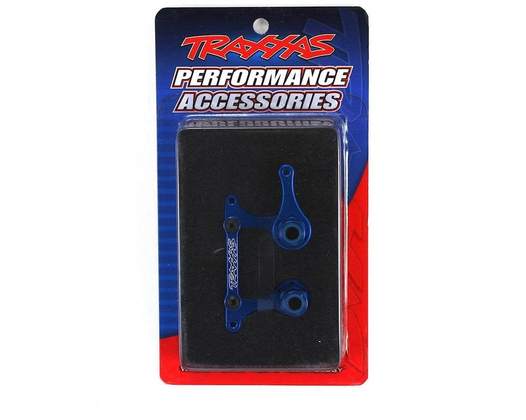 Traxxas 3743A Aluminum Steering Bellcranks/Bell-Cranks Blue: Slash 2wd, Bandit