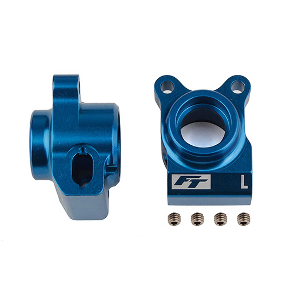 Team Associated 91877 RC10B6.2 FT Rear Hubs, Blue Aluminum
