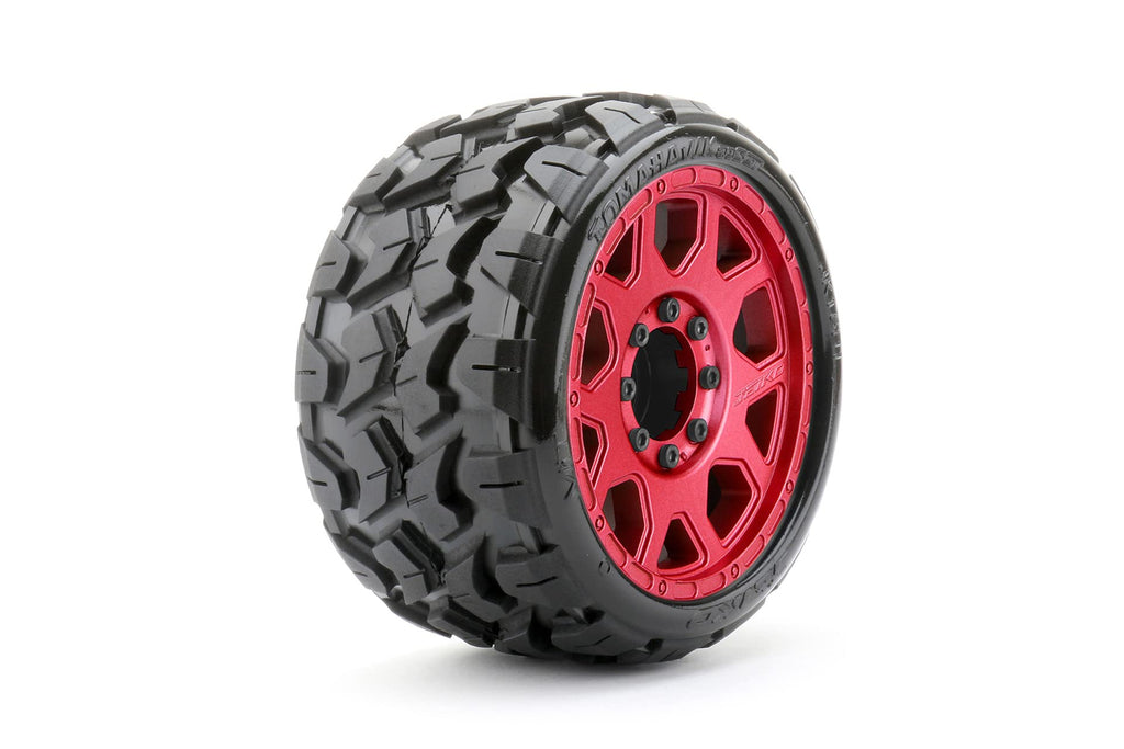 Jetko Tires 1601CRMSGBB1 1/8 SGT 3.8 EX-Tomahawk, Mounted on Metal Red Claw Rim,