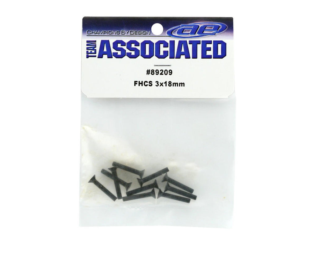 Team Associated 89209 Flat Head Cap Screw 3x18mm (10)