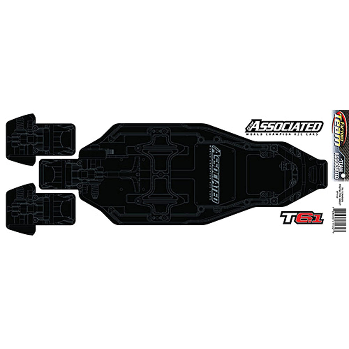 Team Associated 71132 T6.1 FT Chassis Protective Sheet, printed