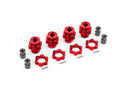 Traxxas 9086-RED 17 mm Aluminum Splined Hubs w/ Nuts, Red (4)