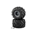 J-Concepts 30844099 1/8 Fling Kings Pre-Mounted Monster Truck Tires, Yellow Compound, 3414S Wheels (2)