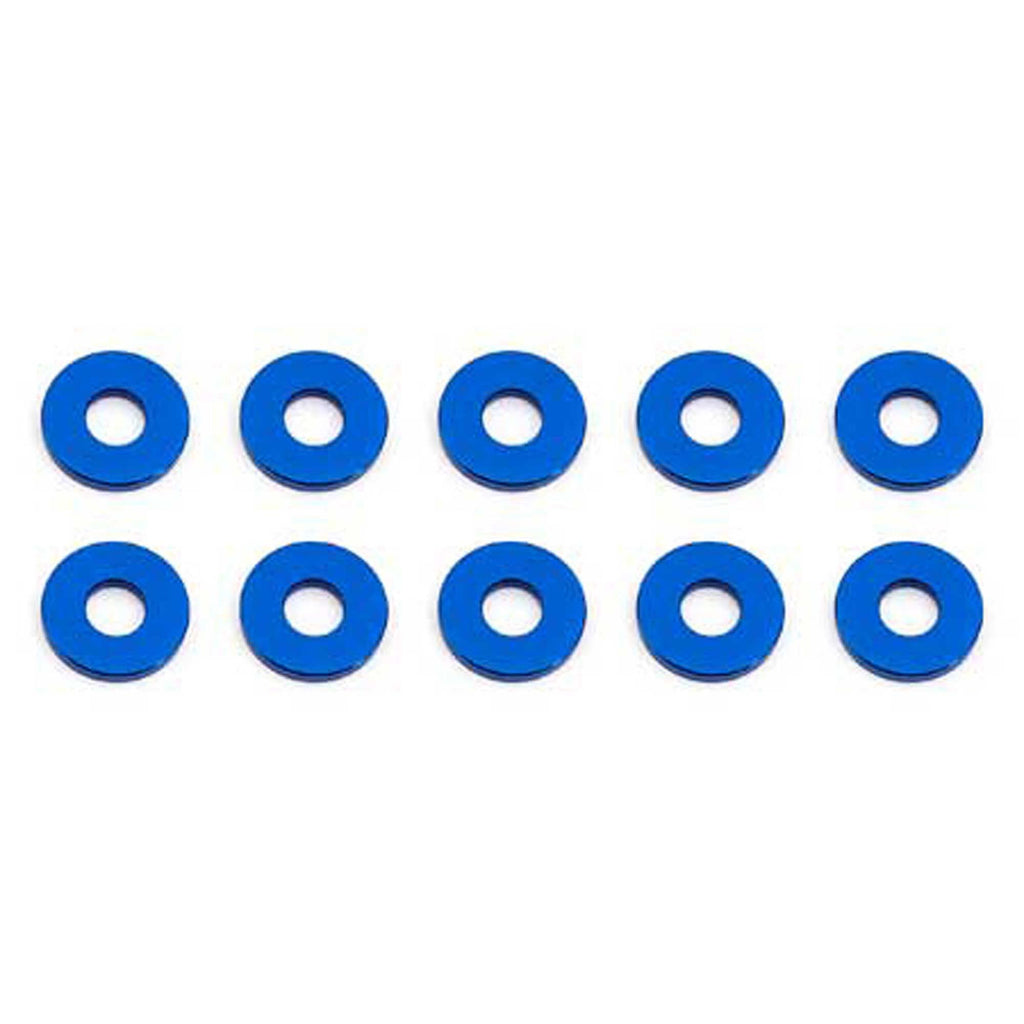 Team Associated 31385 Bulkhead Washers, 7.8x1.0 mm, blue aluminum
