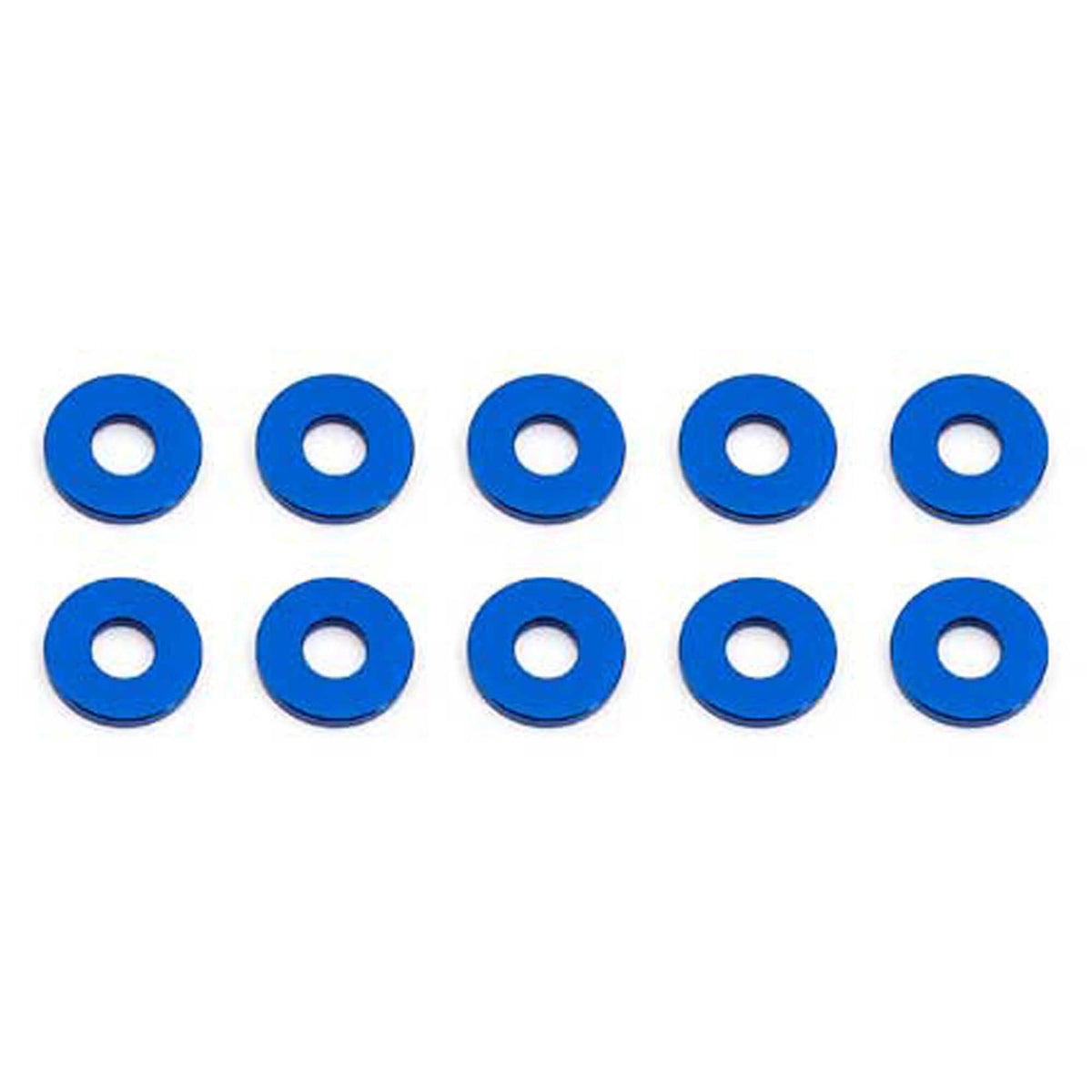 Team Associated 31385 Bulkhead Washers, 7.8x1.0 mm, blue aluminum