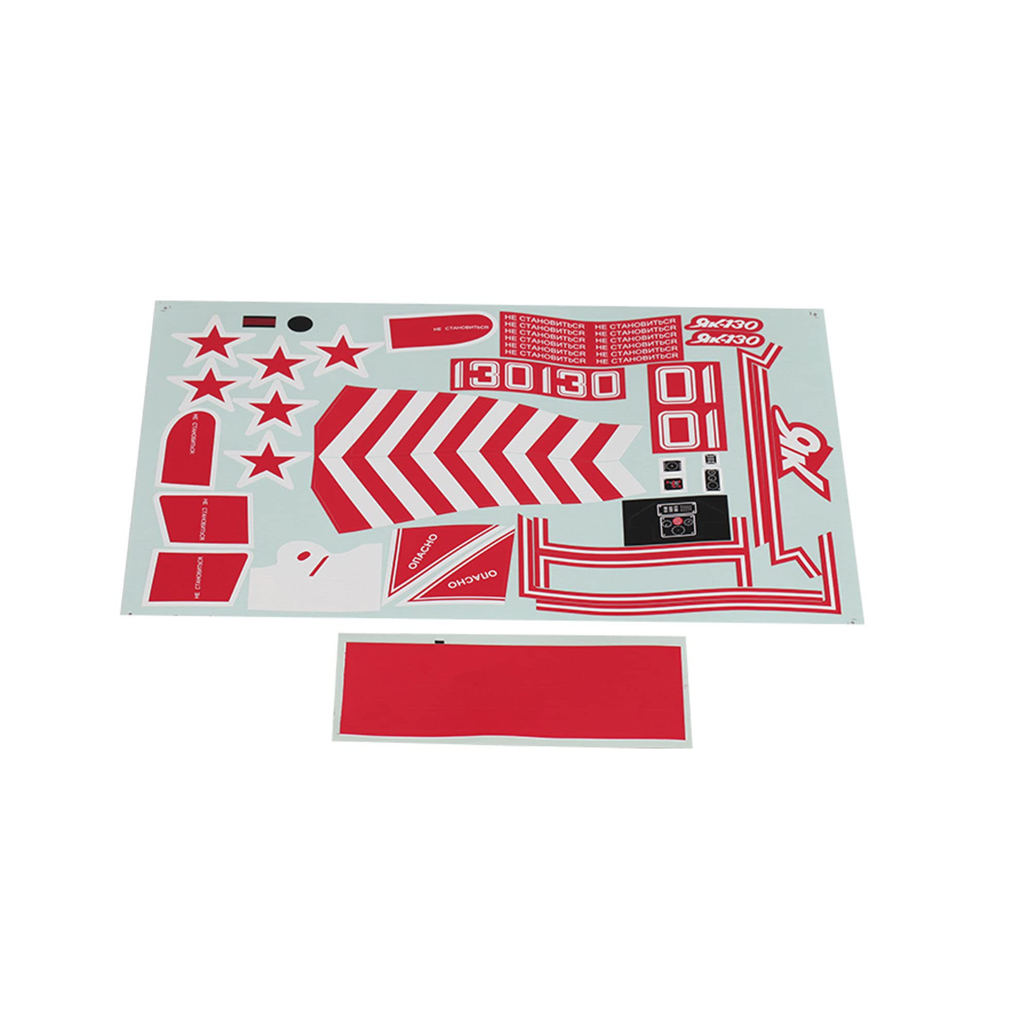 FMS PS113RED Decal Sheet, Red: Yak 130