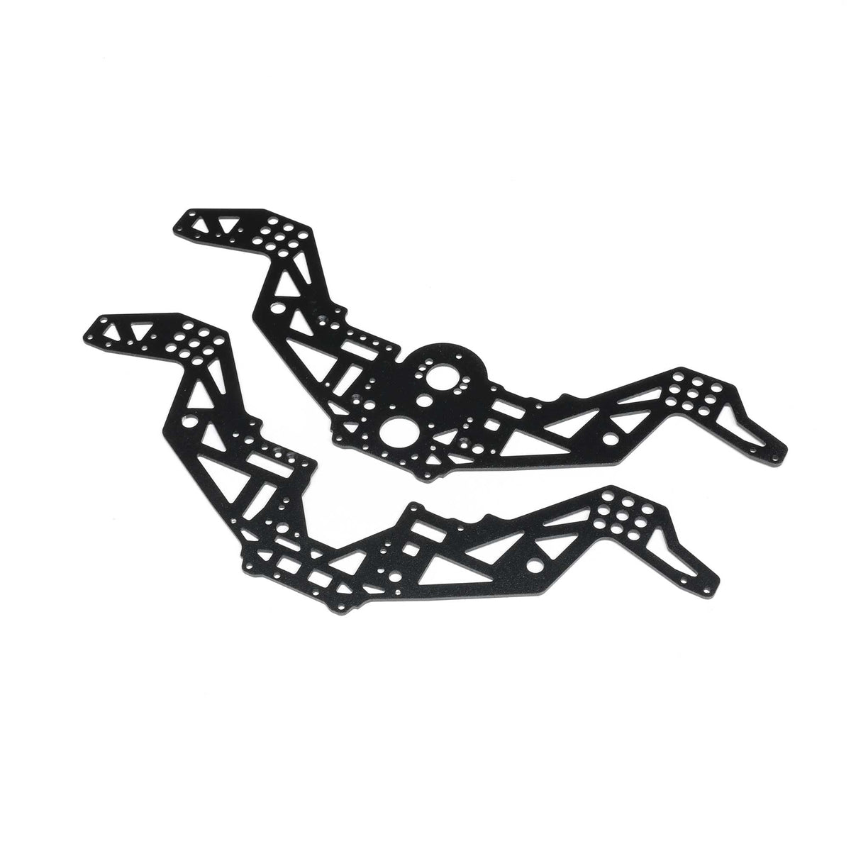 Losi LOS-2052 Chassis Plate Set V2, Black: Mini LMT Megalodon