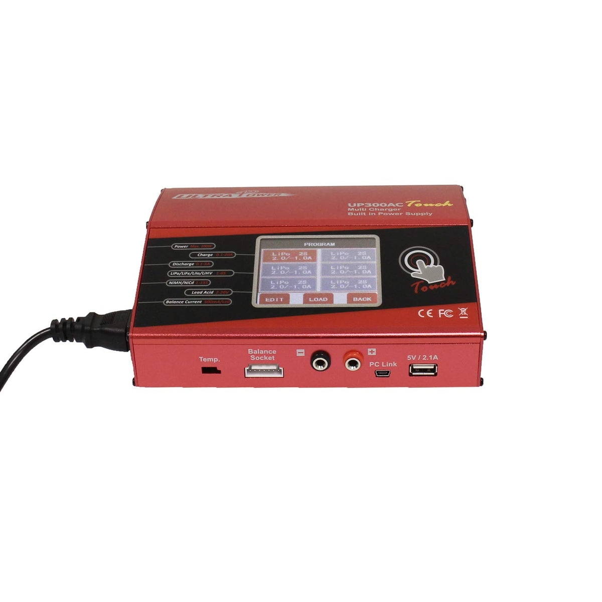 Ultra Power UP300ACT UP300AC Touch 300W Multi- Chemistry AC/DC Charger