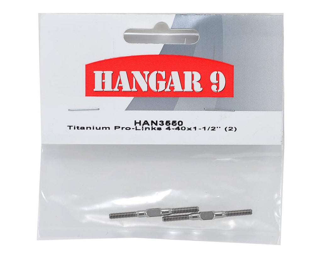 Hangar 9 3550 Titanium Pro-Links 4-40x1-1/2" (2)