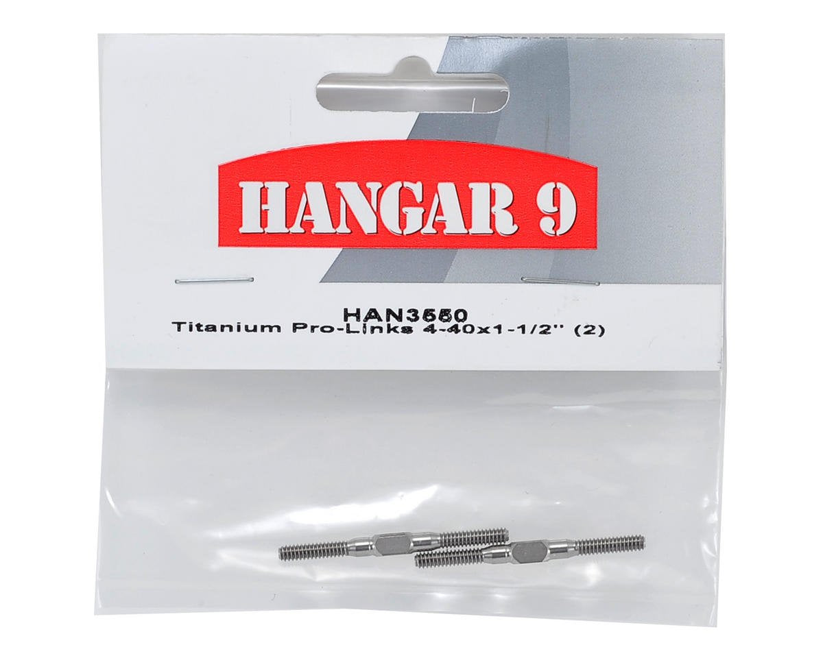 Hangar 9 3550 Titanium Pro-Links 4-40x1-1/2" (2)
