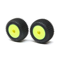 Losi LOS41009 Step Pin Tires, Rear, Mounted,Yellow: Mini-T 2.0