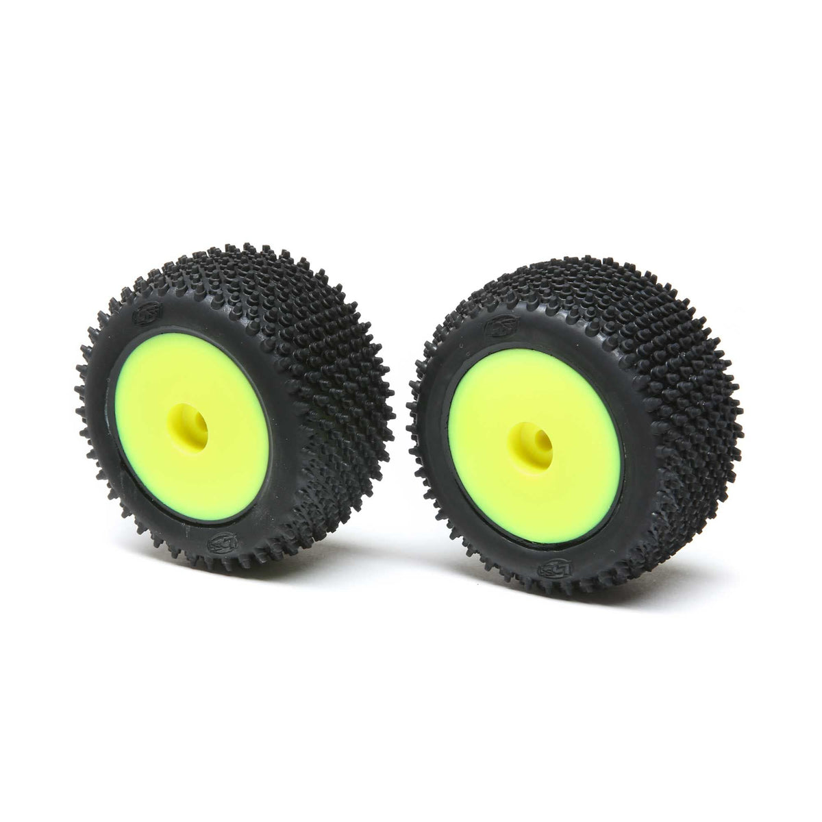Losi LOS41009 Step Pin Tires, Rear, Mounted,Yellow: Mini-T 2.0