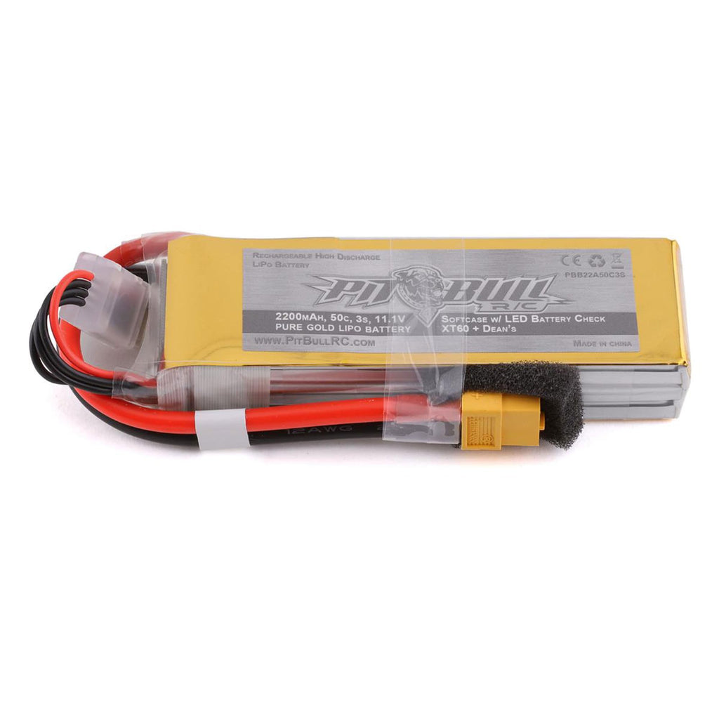 Pitt Bull PBB22A50C3S 11.1V 2200mAh 3S 50C Lipo:XT60/