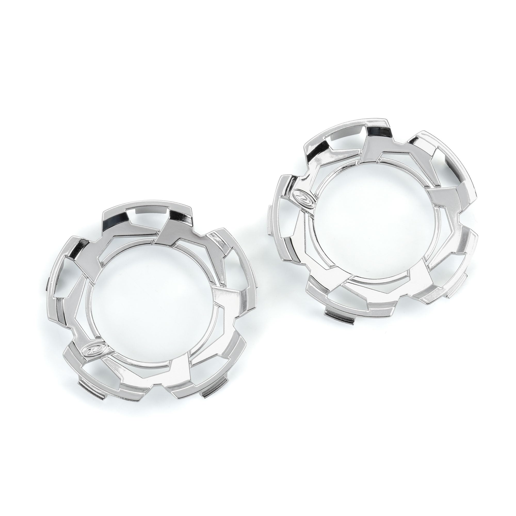 Duratrax DTX2820 Clp-Lck Whl Fce Mirror Chrm for Rpper 2.8 Whl (2)
