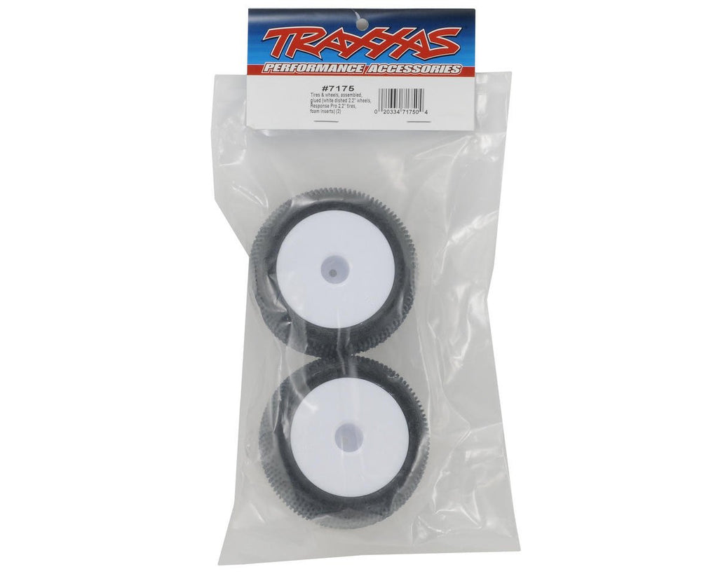 Traxxas 7175 Pro Response Tires(2) 2.2" White Wheels: 1/16 E-Revo