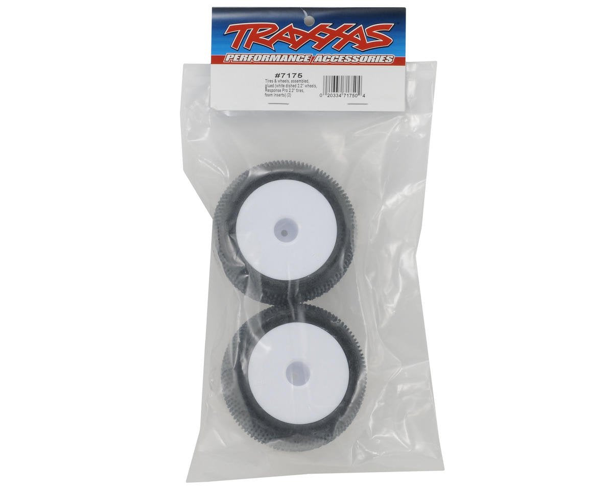 Traxxas 7175 Pro Response Tires(2) 2.2" White Wheels: 1/16 E-Revo