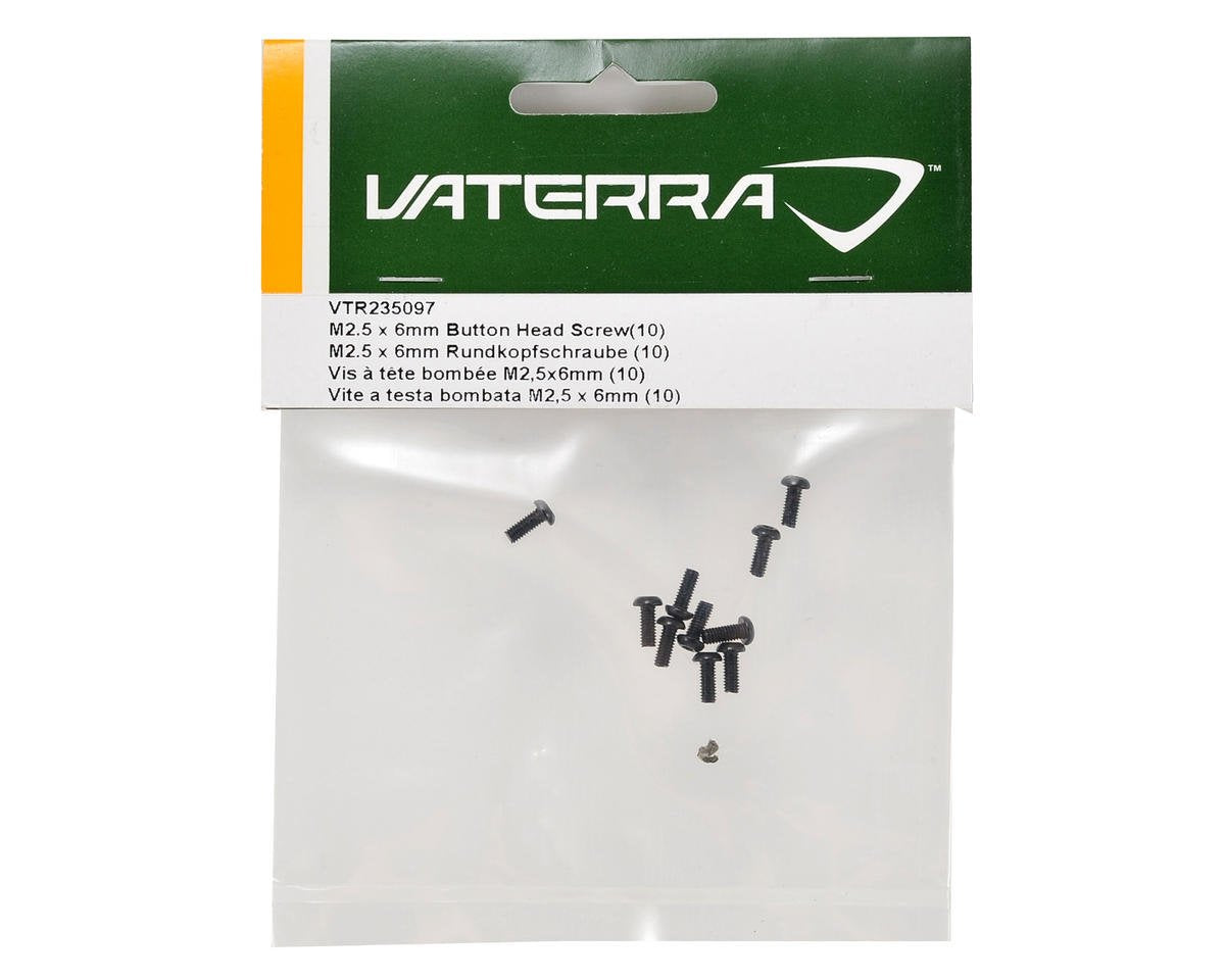 Vaterra VTR235097 M2.5x6mm Button Head Screws (10)