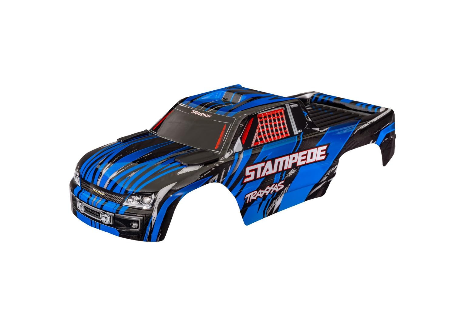Traxxas 3620-BLUE Clipless Body, Blue: Stampede 2WD & VXL