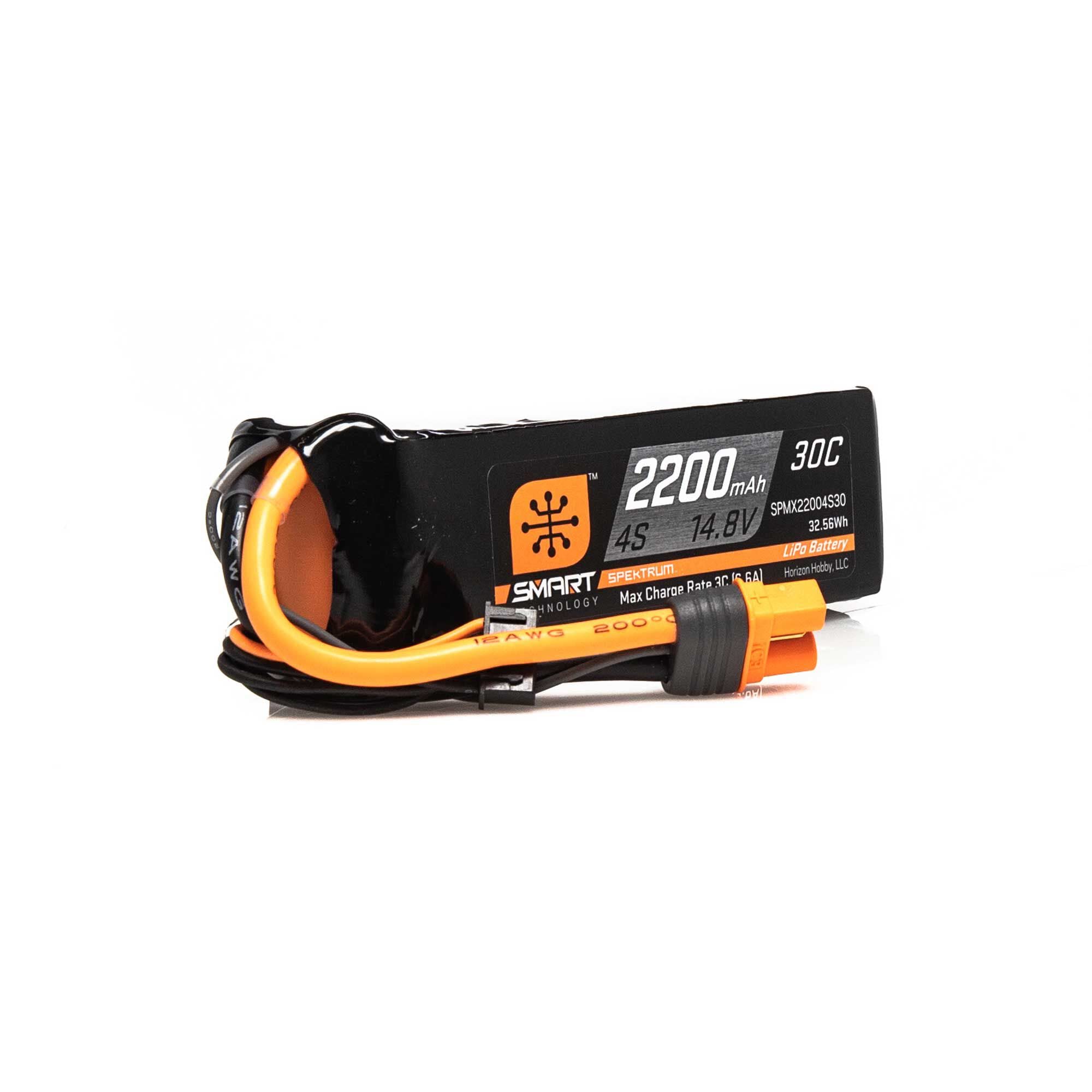 Spektrum SPMX22004S30 2200mAh 4S 14.8V Smart LiPo 30C; IC3