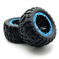 BlackZon 540108 Slyder MT Wheels/Tires Assembled (Black/Blue)