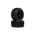 DuraTrax DTXC5533 Lockup ST Belted Tires 2.8 Mounted F/R .5 Offset Black (2)