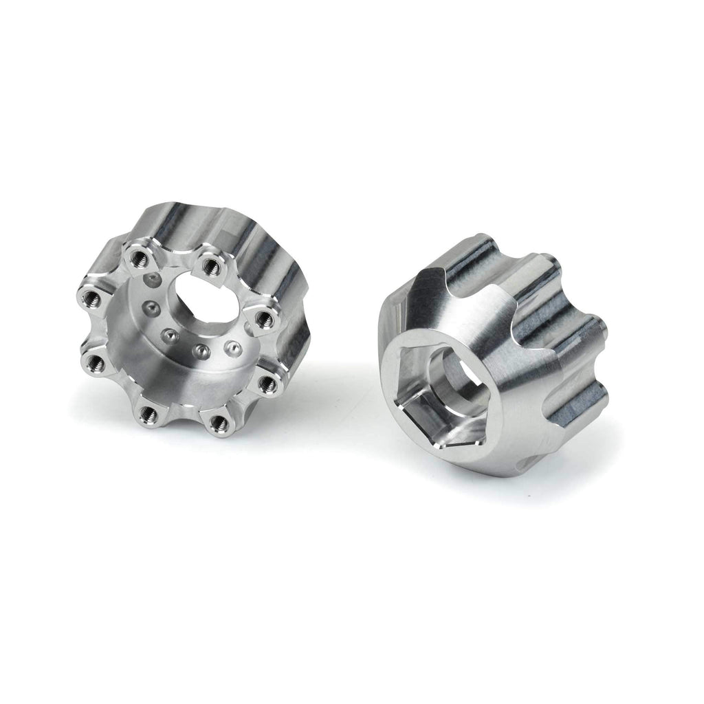 Pro-Line 635300 8x32 to 17mm 1/2" Offset Aluminum Hex Adapters