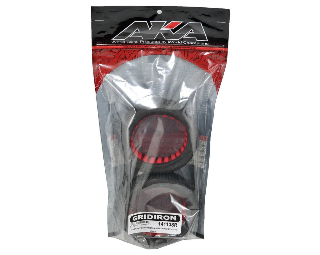 AKA 14113SR 1/8 Truggy EVO GRIDIRON Soft w/Red Inserts