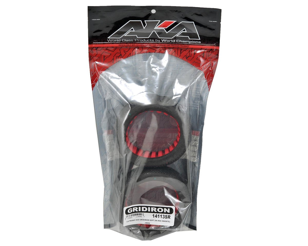 AKA 14113SR 1/8 Truggy EVO GRIDIRON Soft w/Red Inserts