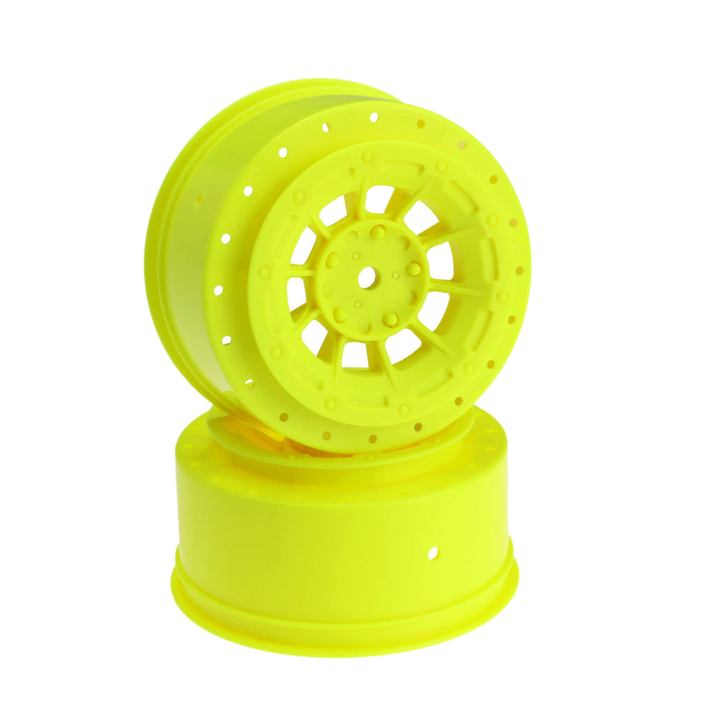 J Concepts JCO3344Y Hazard 12mm Hex Wheel, 3mm Wider Off Set, Yel:SC10