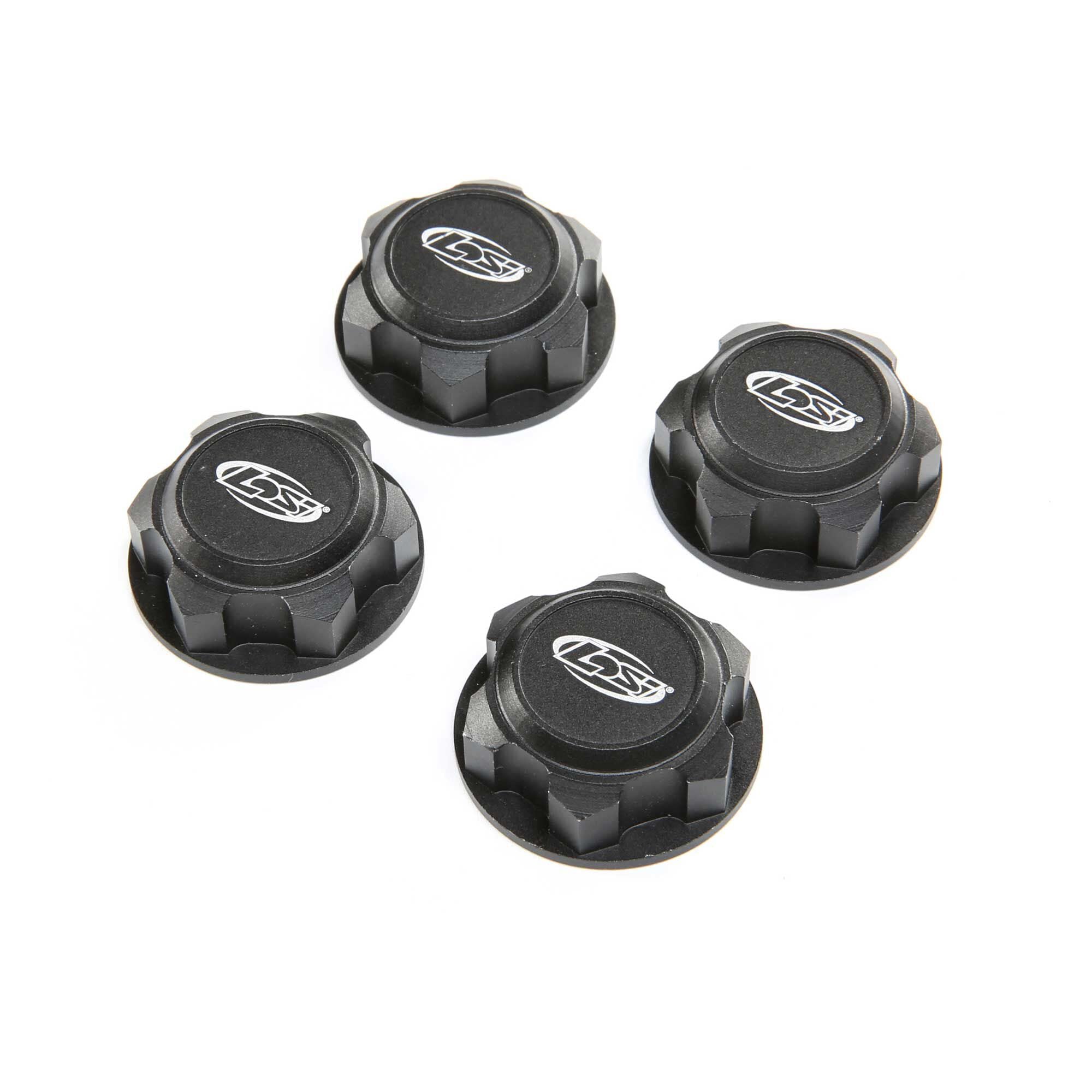 Losi LOS352009 Wheel Nut, Captured, Black (4): DBXL-E 2.0