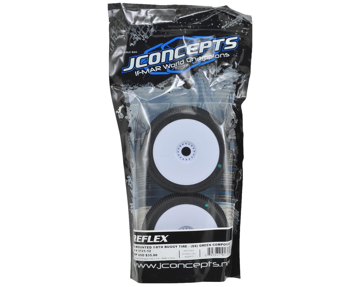 Jconcepts, Inc. 3121-12 Reflex - green compound, pre-mounted on 3357W wheels