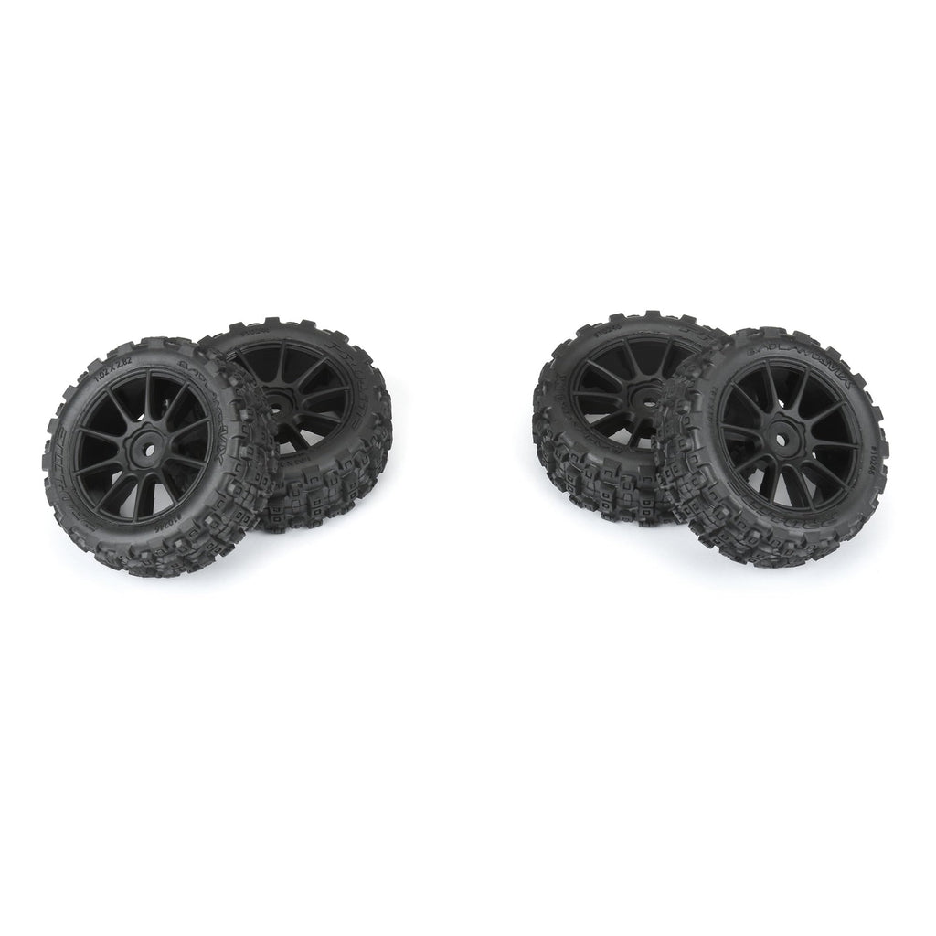 Pro-Line 1024610 Badlands MX 1.9" Buggy Tires MTD Mach-10 Black Wheels: Typhon GROM
