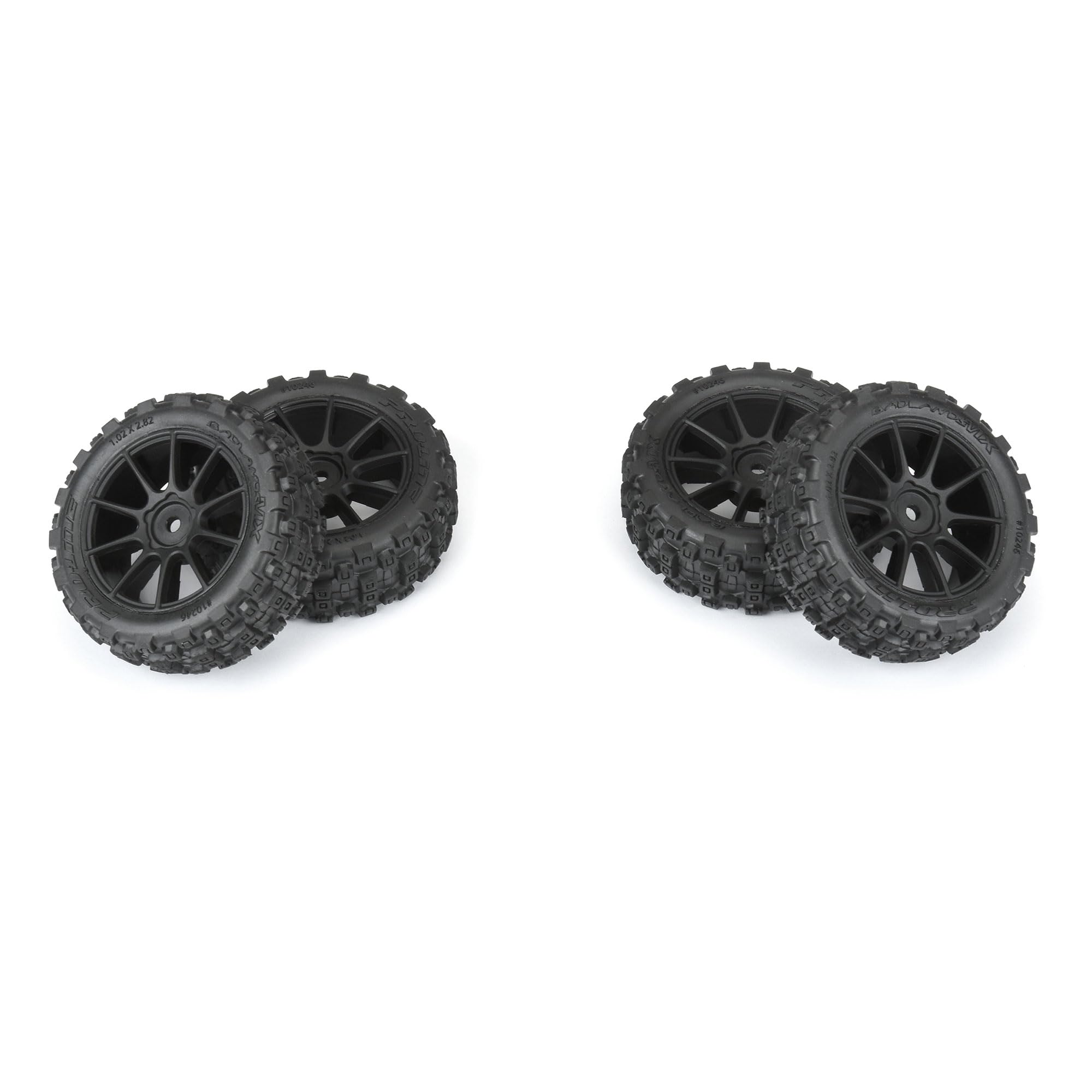 Pro-Line 1024610 Badlands MX 1.9" Buggy Tires MTD Mach-10 Black Wheels: Typhon GROM