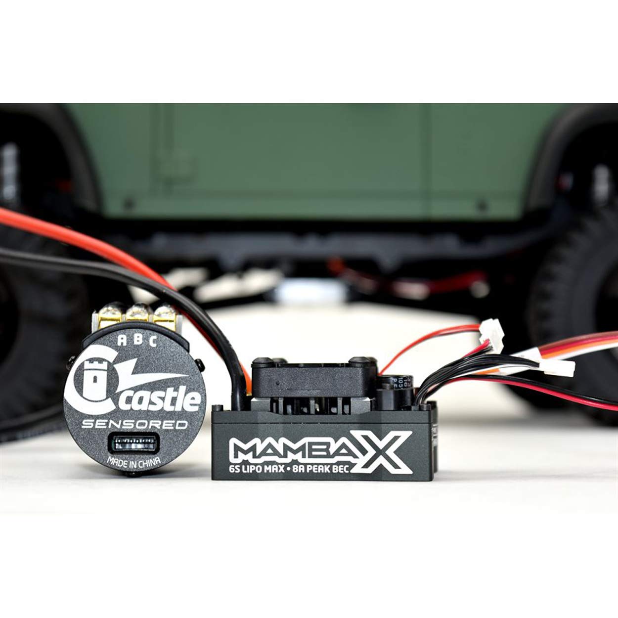Castle Creations 010-0155-09 Mamba X, 25.2V WP ESC,1406-2280Kv Sensored:Crawler