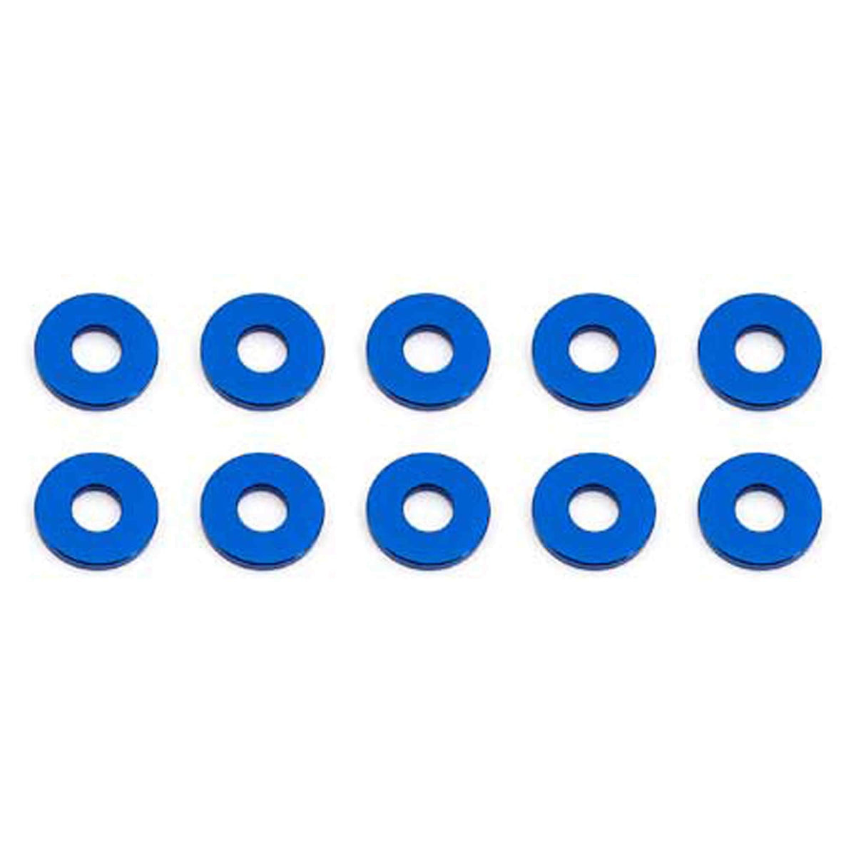 Team Associated 31385 Bulkhead Washers, 7.8x1.0 mm, blue aluminum