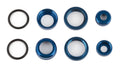 Team Associated 21556 10mm Shock Caps and Collars, blue aluminum