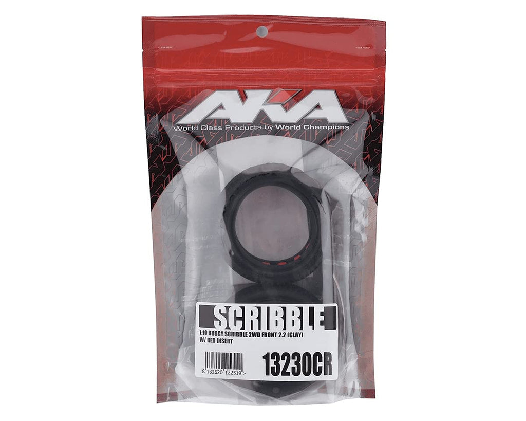 AKA 13230CR 1:10 Buggy 2WD Front Scribble 2.2 (Clay)- Red Inserts