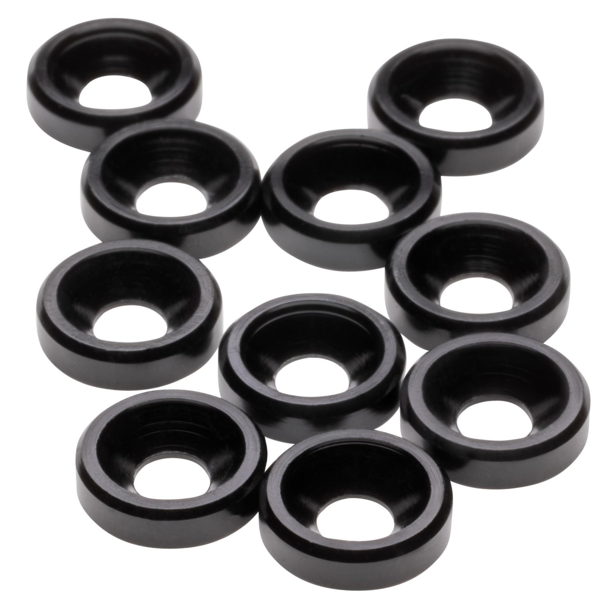 1UP Racing 80309 Premium Aluminum M3 Countersunk Washers, Black, 10