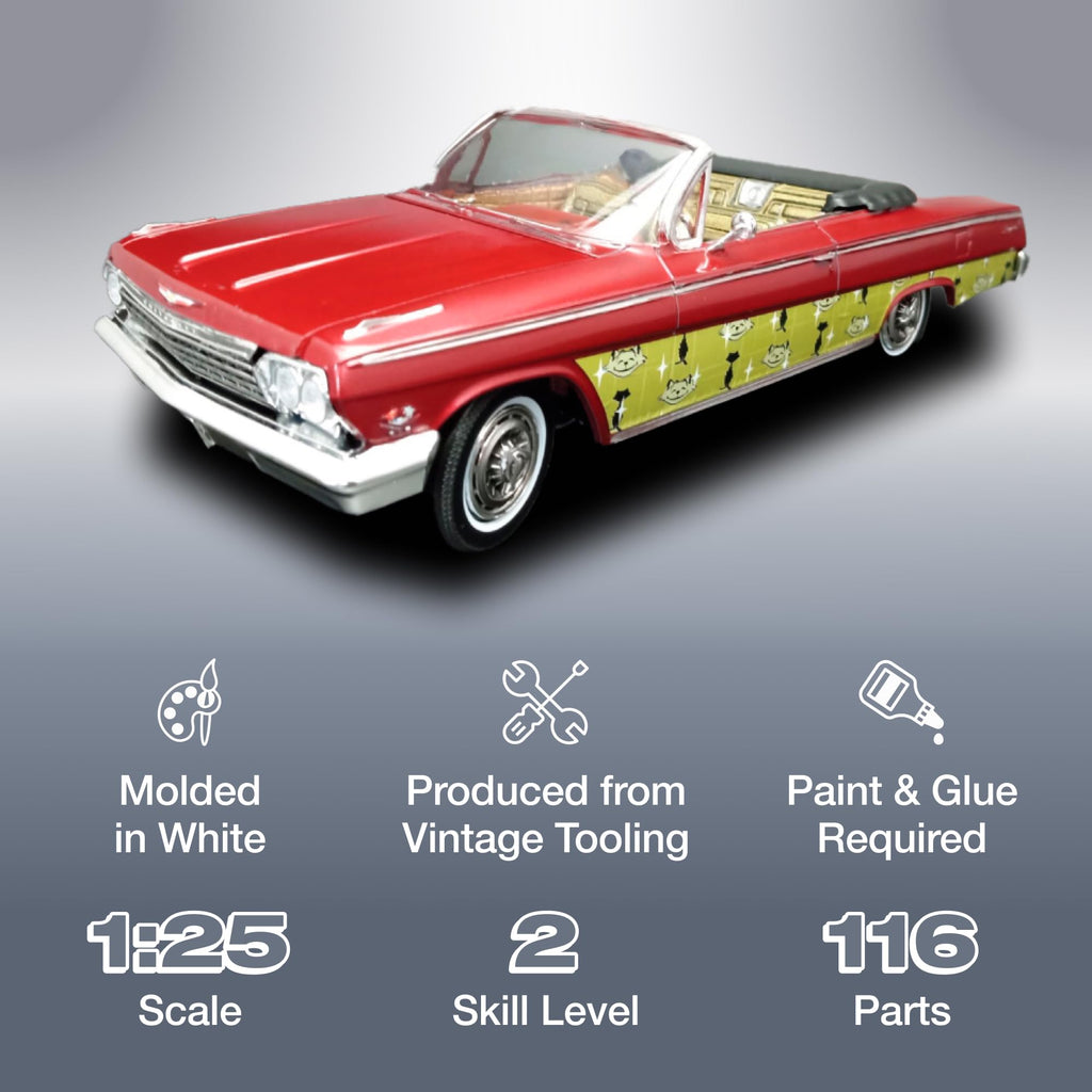 AMT 1355M  1962 Chevy Impala Convertible 1 Model Kit