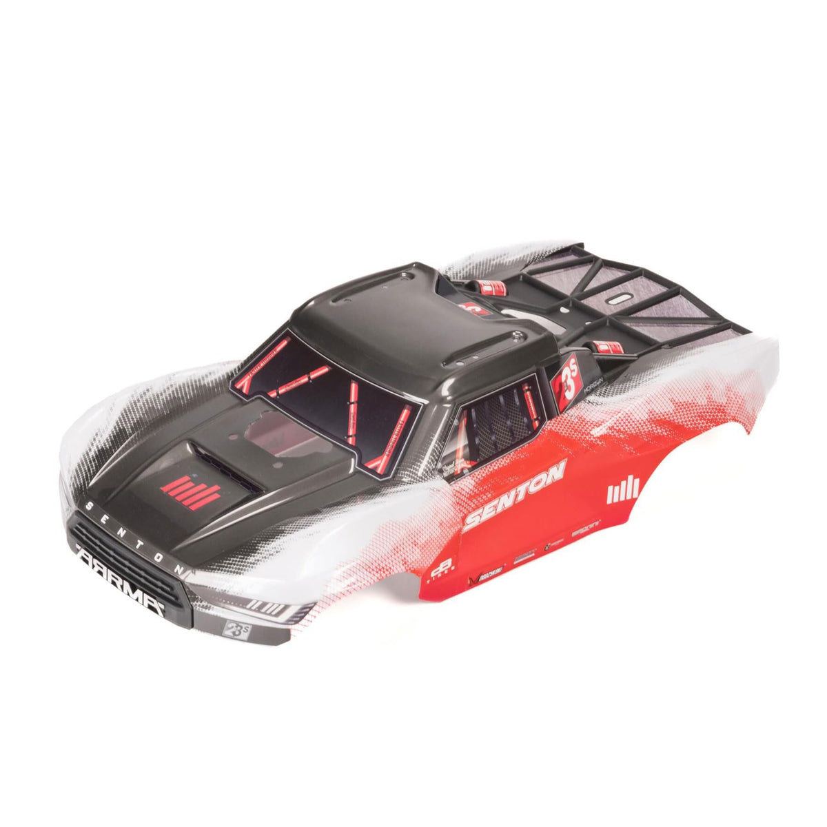 Arrma ARA-1626 SENTON 4X4 Clipless Painted Decaled Trimmed Body (Red)