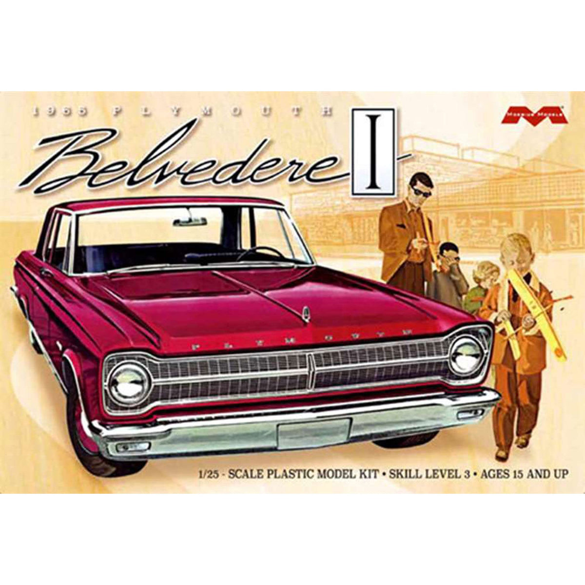 Moebius 1218 1965 Plymouth Belvedere 426 Max Wedge 1/25 Plastic Model Kit