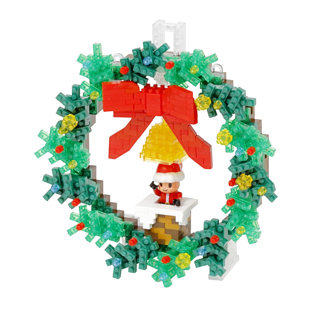 Nanoblock 22159 Christmas Wreath "Holiday", Nanoblock Sights to See Series